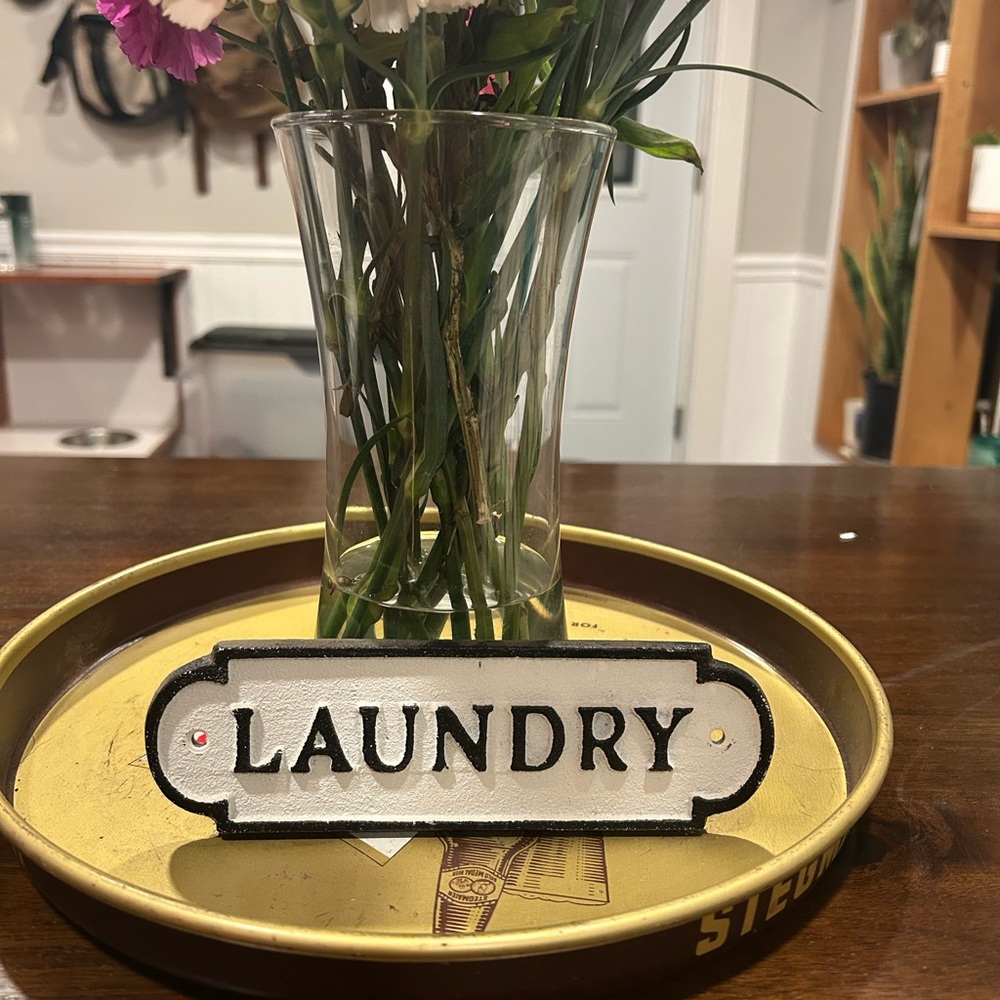 Cast Iron Laundry Sign